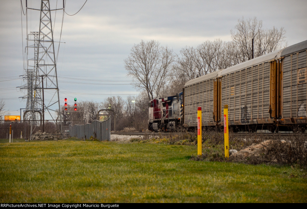 CP + CEFX AC44CW Locomotives leading a train